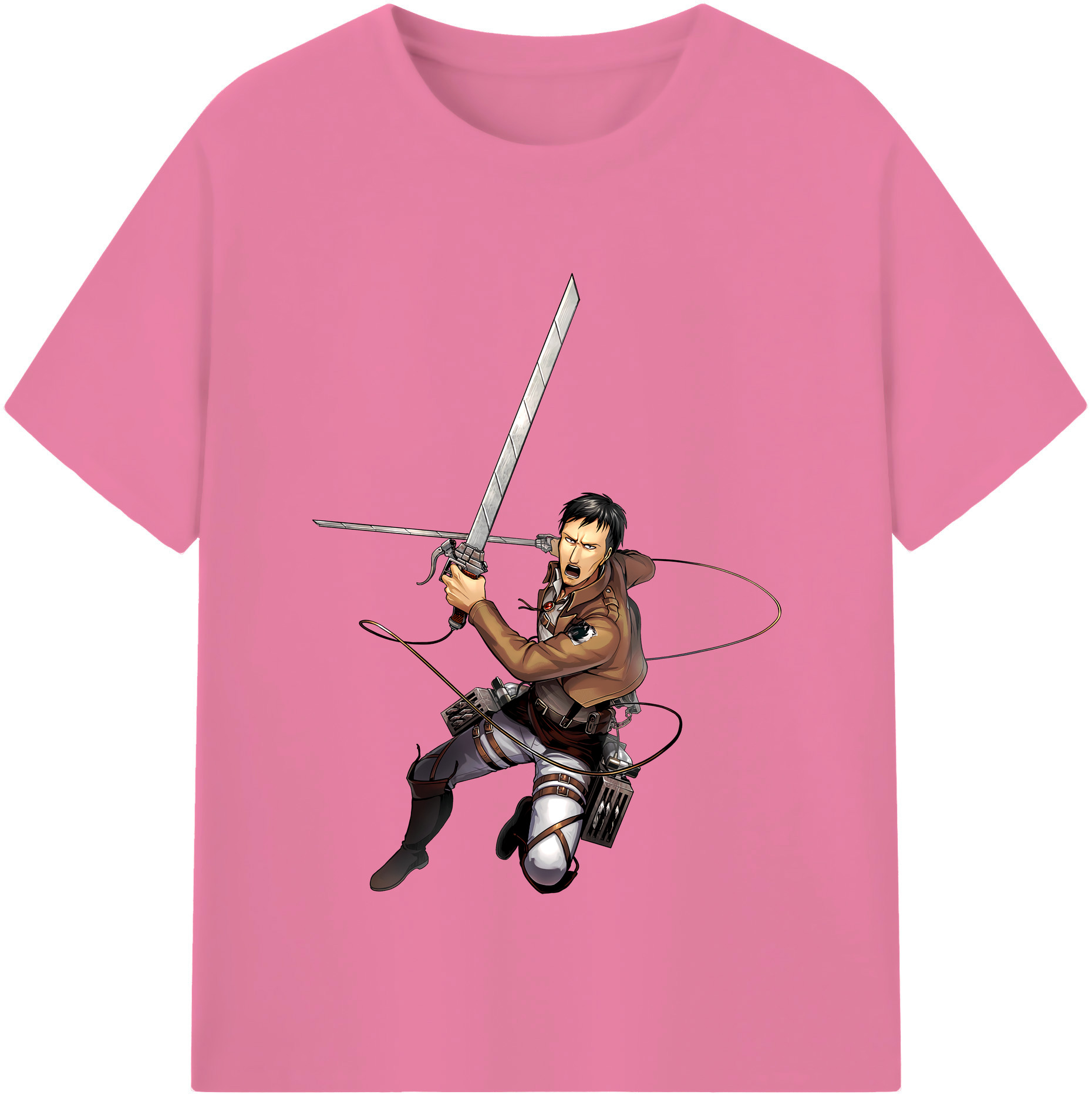 （画像用） 進撃の巨人 Attack on Titan 綿100％半袖Tシャツ（フロントプリント）